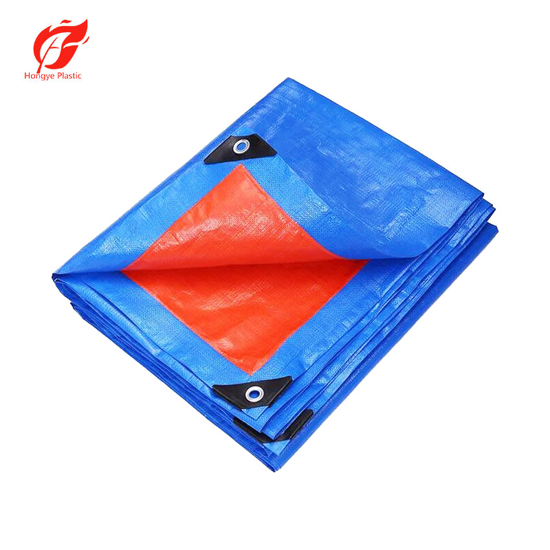 Blue/Orange color HDPE Woven Fabric Tarpaulin, LDPE Laminated PE Tarpaulin, Truck Cover Tarpaulin Plastic Sheet
