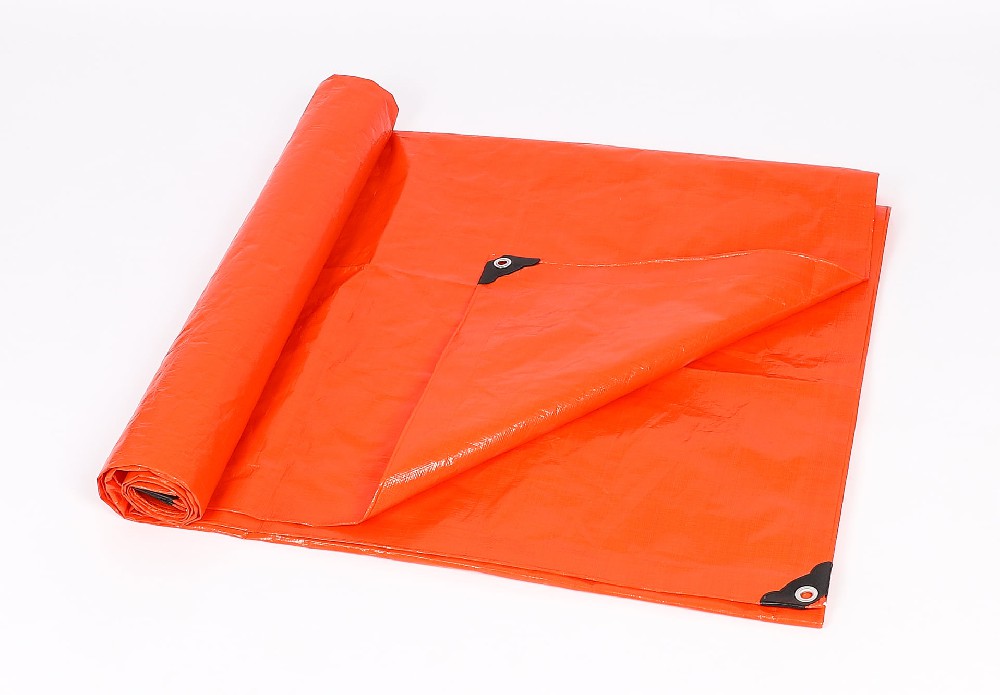 Orange color HDPE Woven Fabric Tarpaulin, LDPE Laminated PE Tarpaulin, Truck Cover Tarpaulin Plastic Sheet